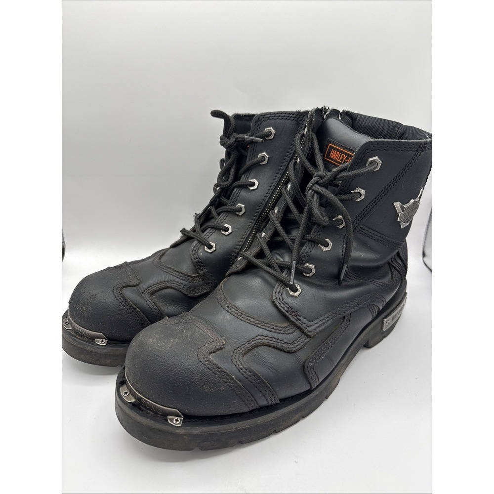 Harley-Davidson Stealth Boots Mens Size 13 Leather Side Zip Motorcycle 91642